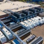 Large data center facility with on-site renewable energy powering operations independently