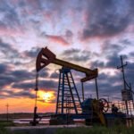 Oil drilling rig in the Permian Basin representing US energy drilling fund investments