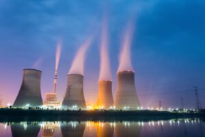 Nuclear power plant providing baseload energy for AI data centers in the United States